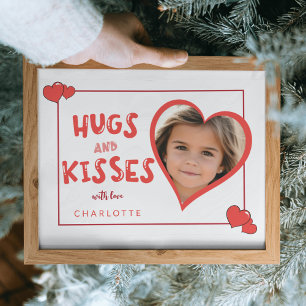 Hugs And Kisses Valentine's Day Custom Photo Poster