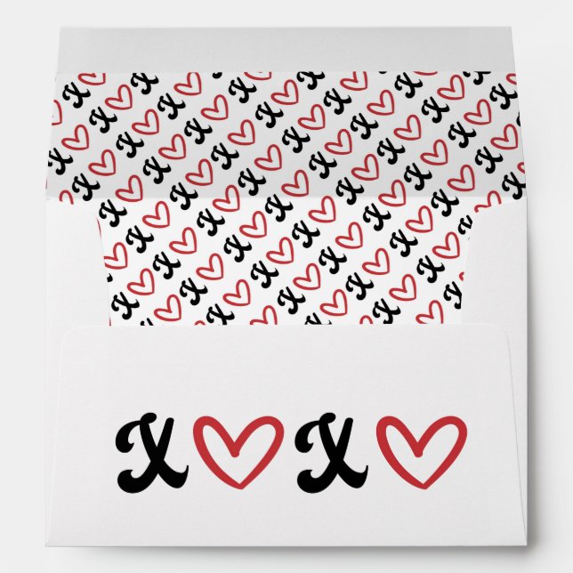 Hugs and Kisses Valentine's Day Envelope (Back (Bottom))