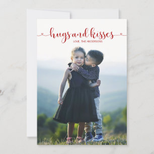 Hugs and Kisses Valentine's Day Photo Card