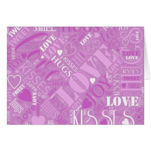 Hugs and Kisses Word Cloud Orchid ID286