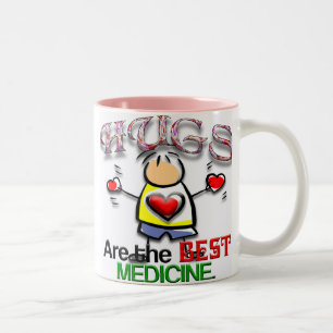 Hugs are the Best Medicine Two-Tone Coffee Mug