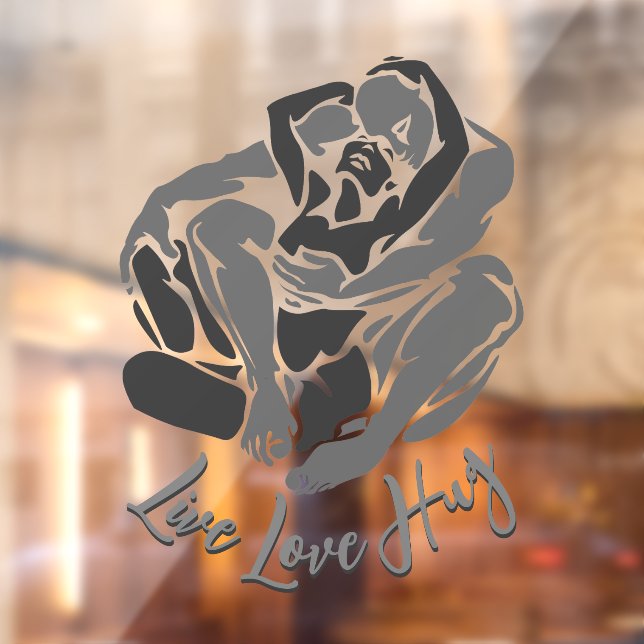 Hugs Decal Personalised Love Hugs Window Cling (Sheet 2)