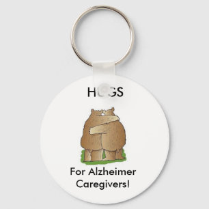 Hugs for Alzheimer Caregivers Keychain