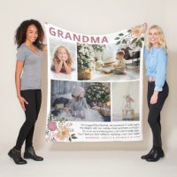 'Hugs for Grandma' Floral Photo Collage