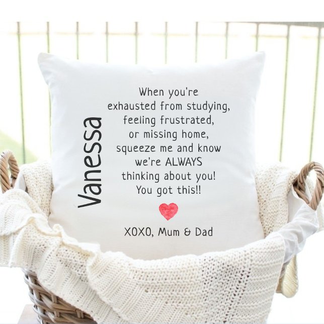 Hugs From Home | Custom Dorm Room Photo  Cushion (Creator Uploaded)