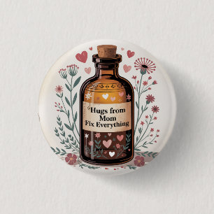 Hugs From Mom Fix Everything 3 Cm Round Badge