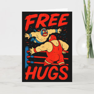 Hugs Funny Wrestling Humour Wrestler Wrestle Men W Card