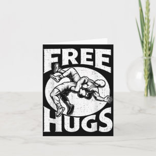 Hugs Funny Wrestling Humour Wrestler Wrestle Men W Card