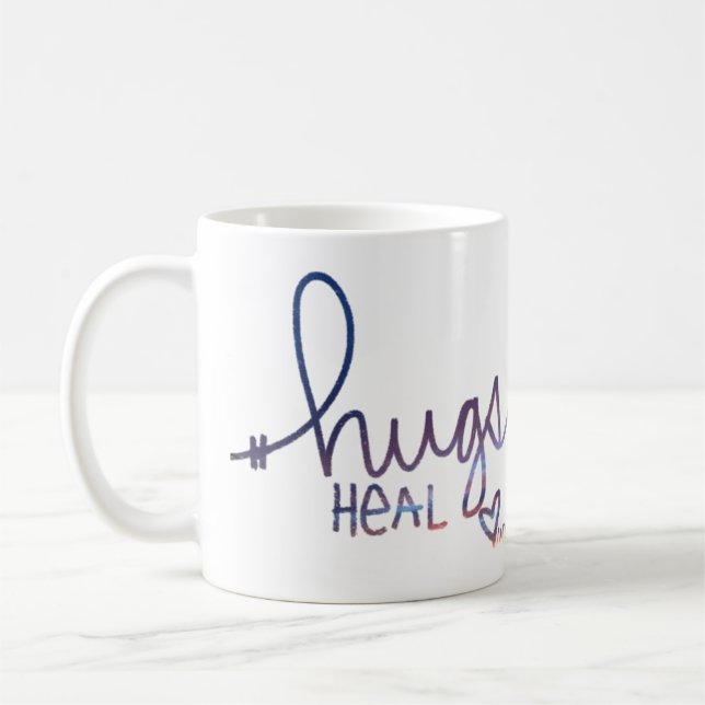 Hugs Heal Coffee Mug (Left)