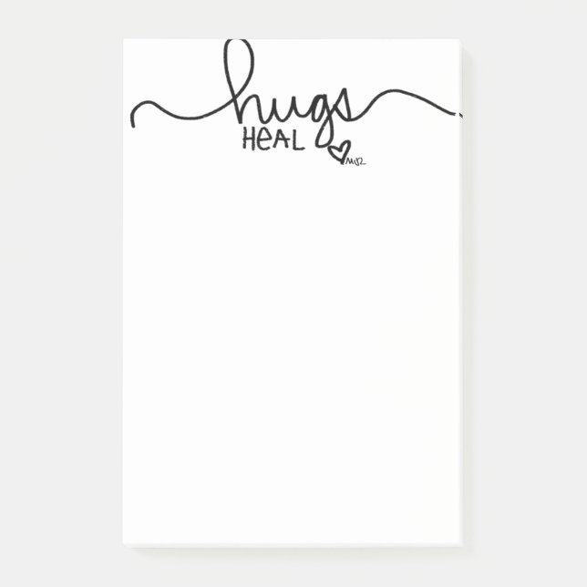 Hugs Heal Post-It Notes (Front)