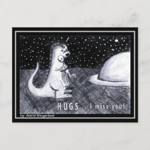 HUGS... I miss you Postcard