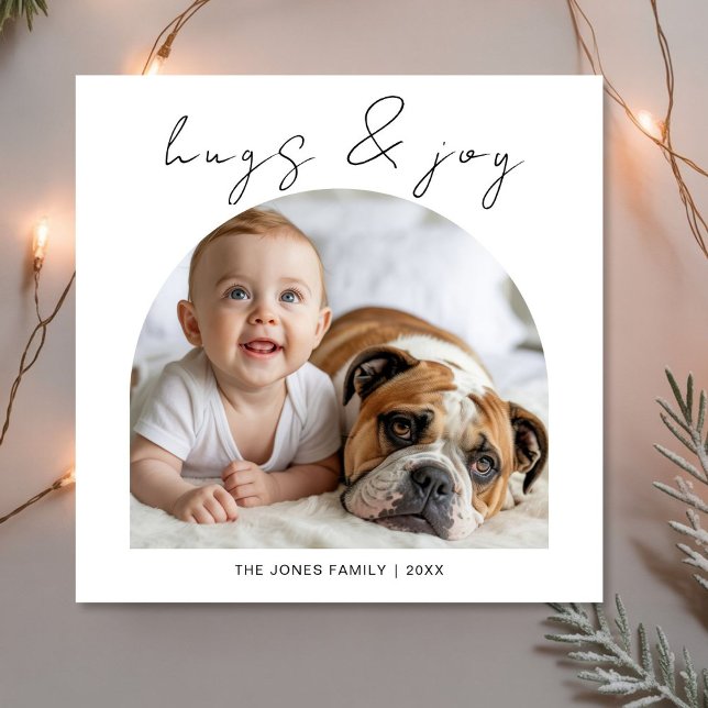 Hugs & Joy from Our Dog-Loving Family Holiday Card (Creator Uploaded)