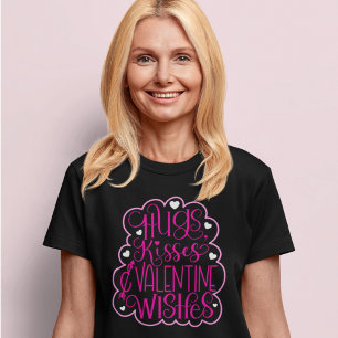 Hugs, kisses and Valentine Wishes, Hearts, Love  T-Shirt