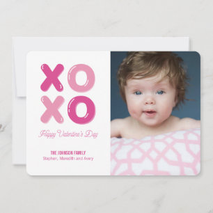 Hugs Kisses Balloon Letter Photo Valentine Card