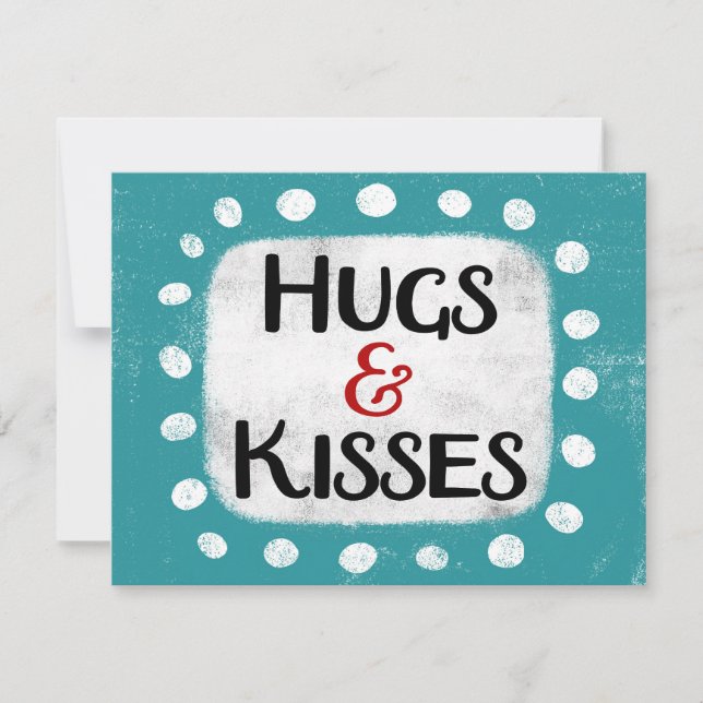 Hugs & Kisses Greeting Card (Front)