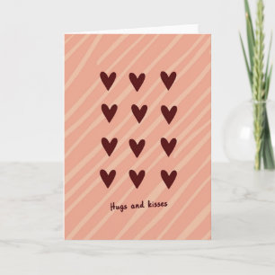 Hugs Kisses Hearts Love Card