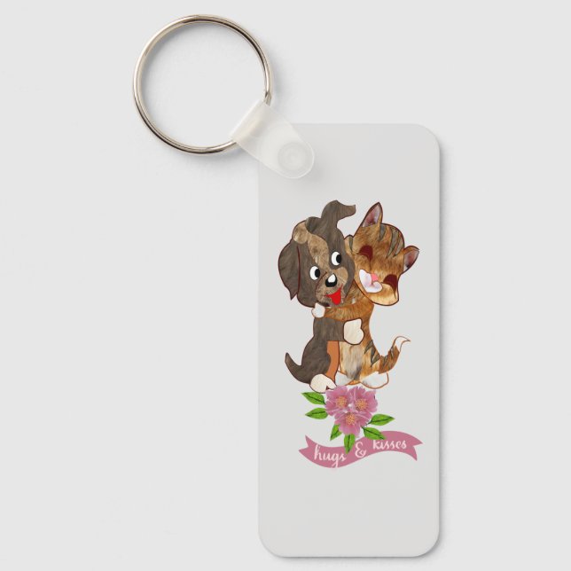 Hugs & Kisses  Key Ring (Front)