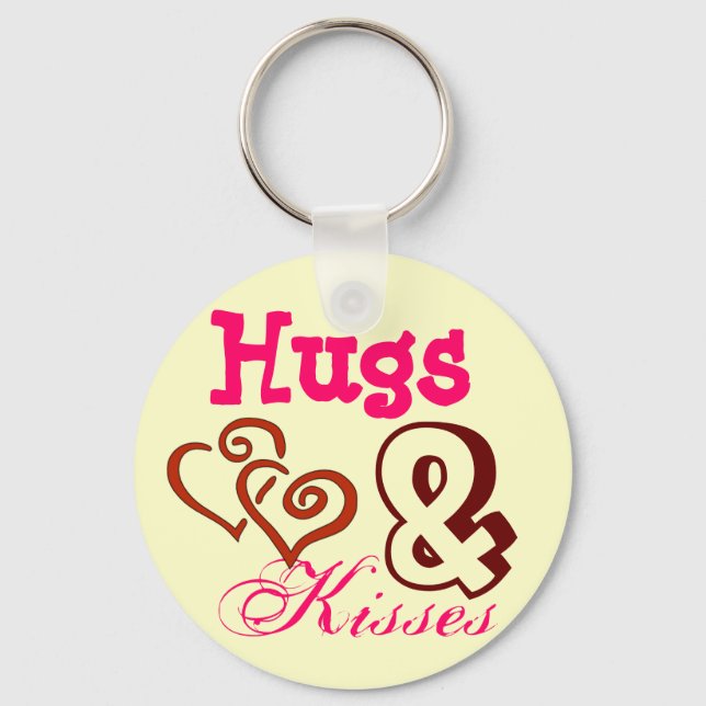 Hugs & Kisses Keyring (Front)