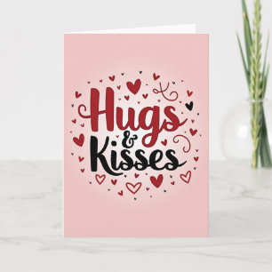 Hugs Kisses Lovely Art Card