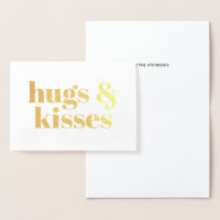Hugs & kisses modern bold typography custom
