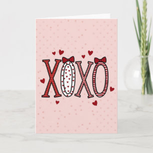 Hugs Kisses Romantic Xoxo Love Card