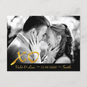 Hugs & Kisses Save the Date Announcement Postcard