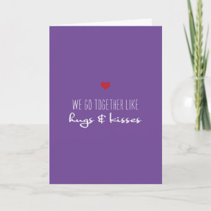 Hugs & Kisses Valentine's Day Anniversary Love Holiday Card