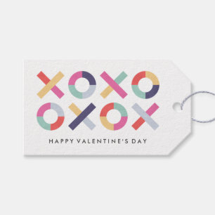Hugs + Kisses Valentine's Day Gift Tag - Powder