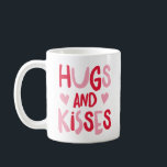 Hugs & Kisses | Valentine's Day Mug<br><div class="desc">Show them love with a custom Valentine's Day mug! Easily change the background colour to a colour of your choice! Simply click on the  "Customise it" button and select a background colour from the swatch palettes!</div>