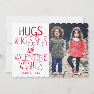 Hugs & Kisses  Valentine's Day Photo Announcement