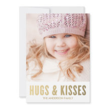 Hugs & Kisses | Valentine's Day Photo Card