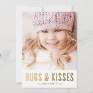 Hugs & Kisses   Valentine's Day Photo Card