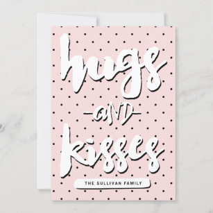 Hugs & Kisses   Valentine's Day Photo Card