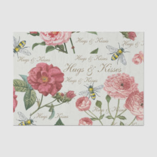 Hugs & Kisses Wild Blossoms and Honeybees Tissue Paper