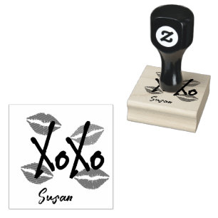 Hugs Kissess XOXO Rubber Stamp