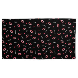 Hugs & Lip Kisses of Love Pillowcase