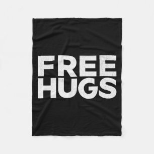 Hugs Tee - Funny Hugs Fleece Blanket
