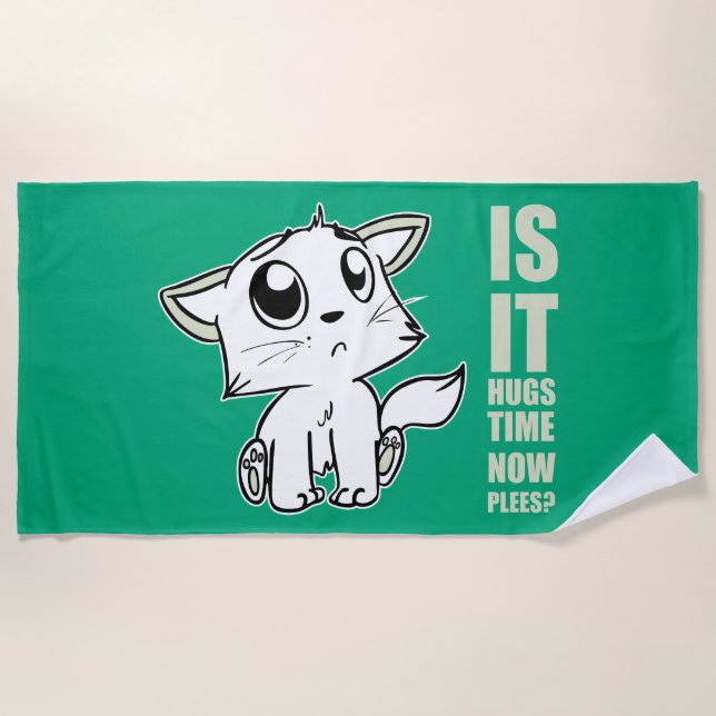 Hugs time beach towel (Front)