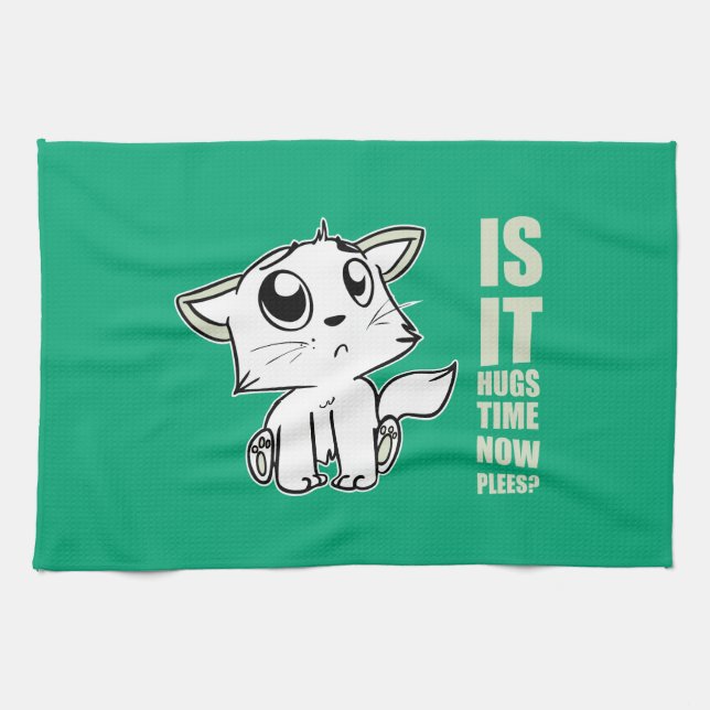 Hugs time tea towel (Horizontal)