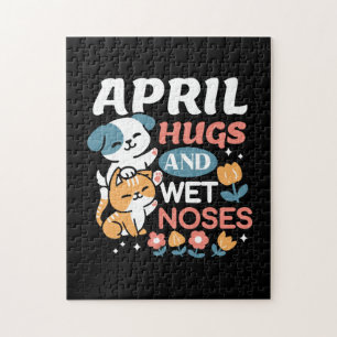 Hugs, Wet Noses, and Spring Vibes – Playful Pet Jigsaw Puzzle