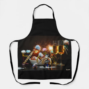 Hugs with New Year's at the holidays. Apron