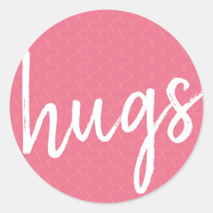 Hugs x classic round sticker