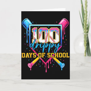 Hugvyn 100 Drippy Days Of School Baseball Ice Crea Card