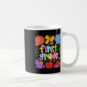 Hugvyn Back To School_ First Grade Preppy Teacher Coffee Mug