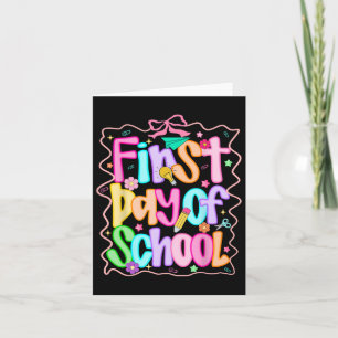 Hugvyn Back To School Preppy Teacher First Day Of  Card