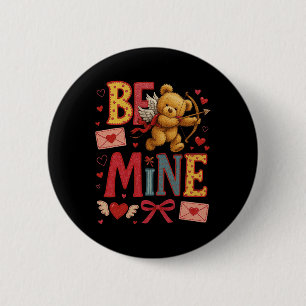 Hugvyn Be Mine Valentine God Christian Loved John  6 Cm Round Badge