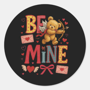 Hugvyn Be Mine Valentine God Christian Loved John Classic Round Sticker