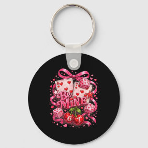 Hugvyn Be Mine Valentine Playing Cards Dice 67 Che Key Ring