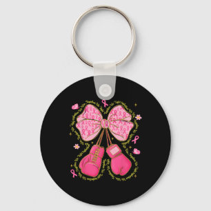 Hugvyn Breast Cancer Pink Boxing Gloves Survivor P Key Ring