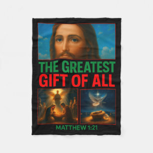 Hugvyn Christmas Baby Jesus Nativity Scene Christi Fleece Blanket